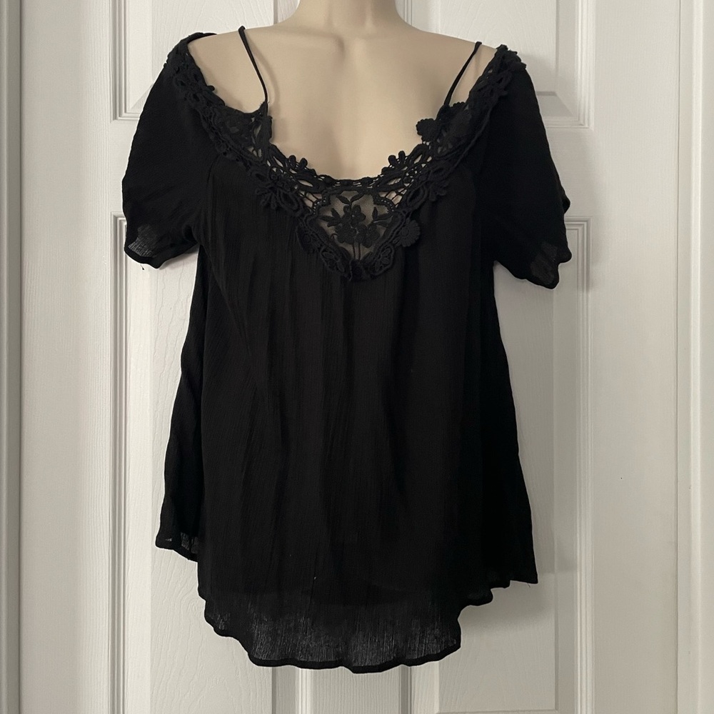 Caution To The Wind Cold Shoulder Blouse